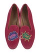 Stubbs & Wootton Velvet Embroidered Accent Loafers