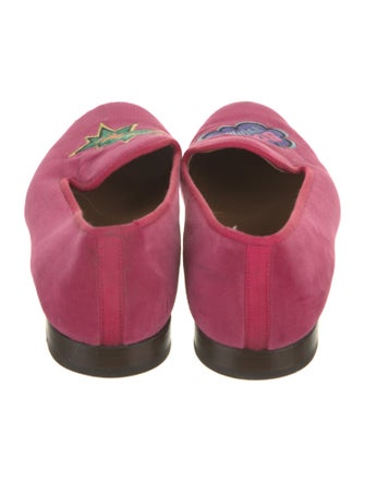 Stubbs & Wootton Velvet Embroidered Accent Loafers