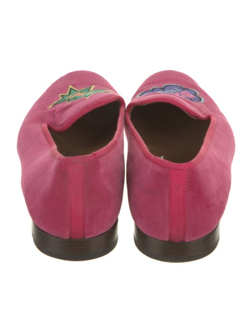 Stubbs & Wootton Velvet Embroidered Accent Loafers