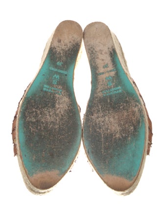 Stubbs & Wootton Jute Leather Trim Embellishment Espadrilles