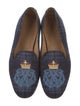 Stubbs & Wootton Plaid Print Embroidered Accent Loafers