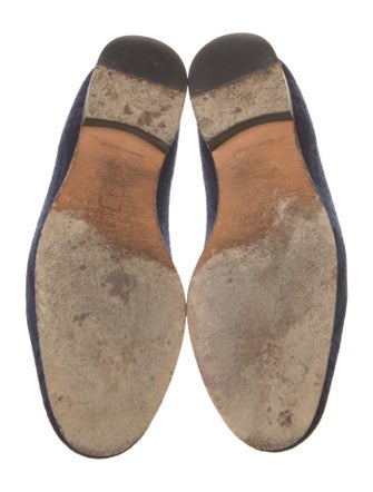 Stubbs & Wootton Plaid Print Embroidered Accent Loafers