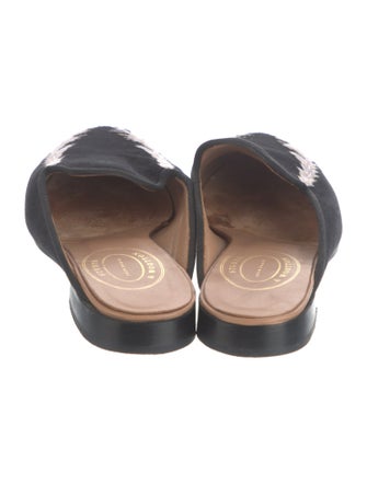 Stubbs & Wootton Velvet Graphic Print Mules
