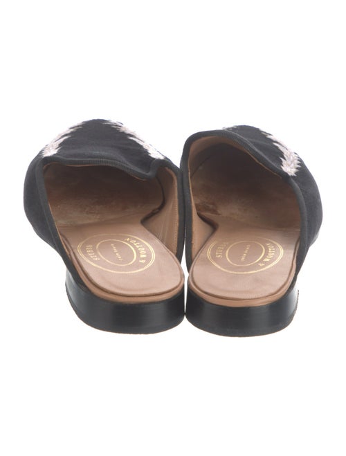 Stubbs & Wootton Velvet Graphic Print Mules