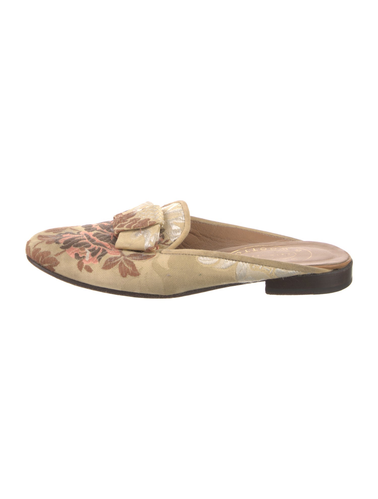 Stubbs & Wootton Canvas Floral Print Mules