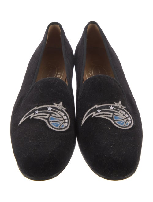 Stubbs & Wootton Velvet Embroidered Accent Loafers