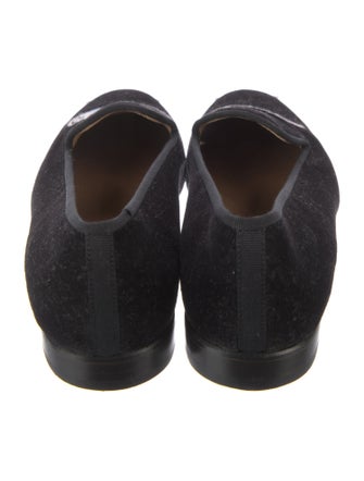 Stubbs & Wootton Velvet Embroidered Accent Loafers