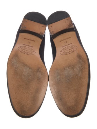 Stubbs & Wootton Velvet Embroidered Accent Loafers