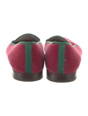 Stubbs & Wootton Velvet Embroidered Accent Loafers
