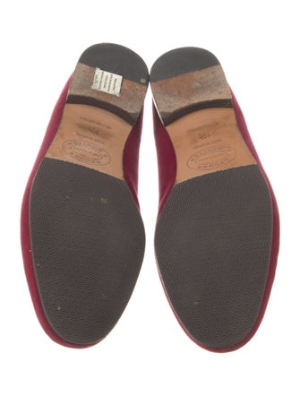 Stubbs & Wootton Velvet Embroidered Accent Loafers