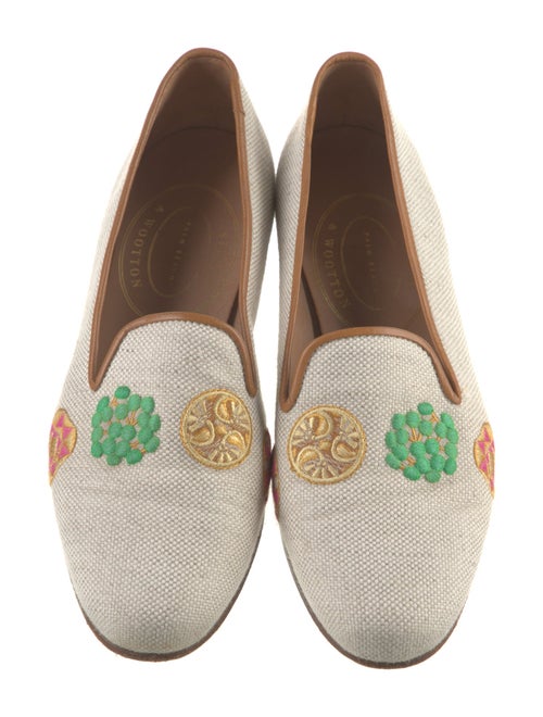 Stubbs & Wootton Canvas Graphic Print Loafers