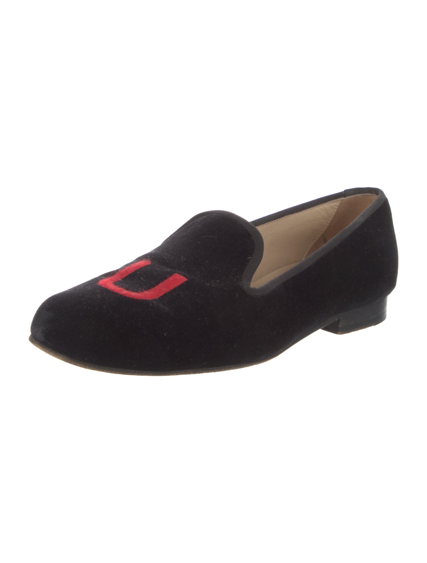 Stubbs & Wootton Velvet Embroidered Accent Loafers