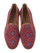 Stubbs & Wootton Printed Leather Trim Embellishment Loafers
