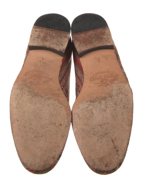 Stubbs & Wootton Printed Leather Trim Embellishment Loafers