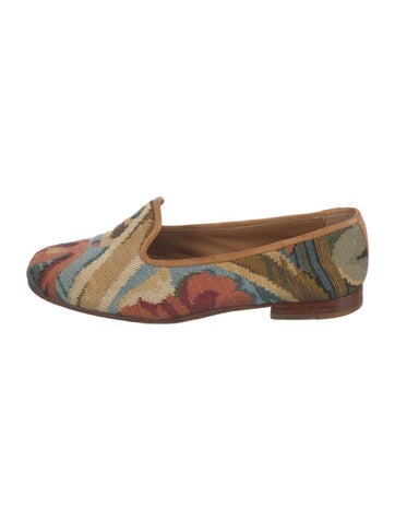 Stubbs & Wootton Flats Canvas Printed Loafers US 6 |