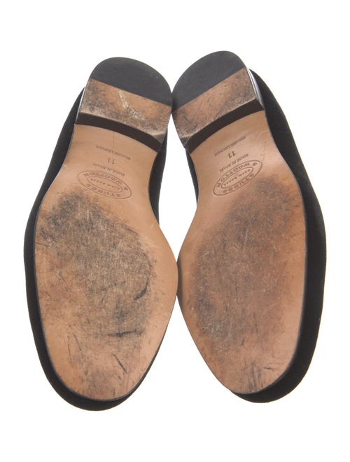 Stubbs & Wootton Velvet Graphic Print Loafers