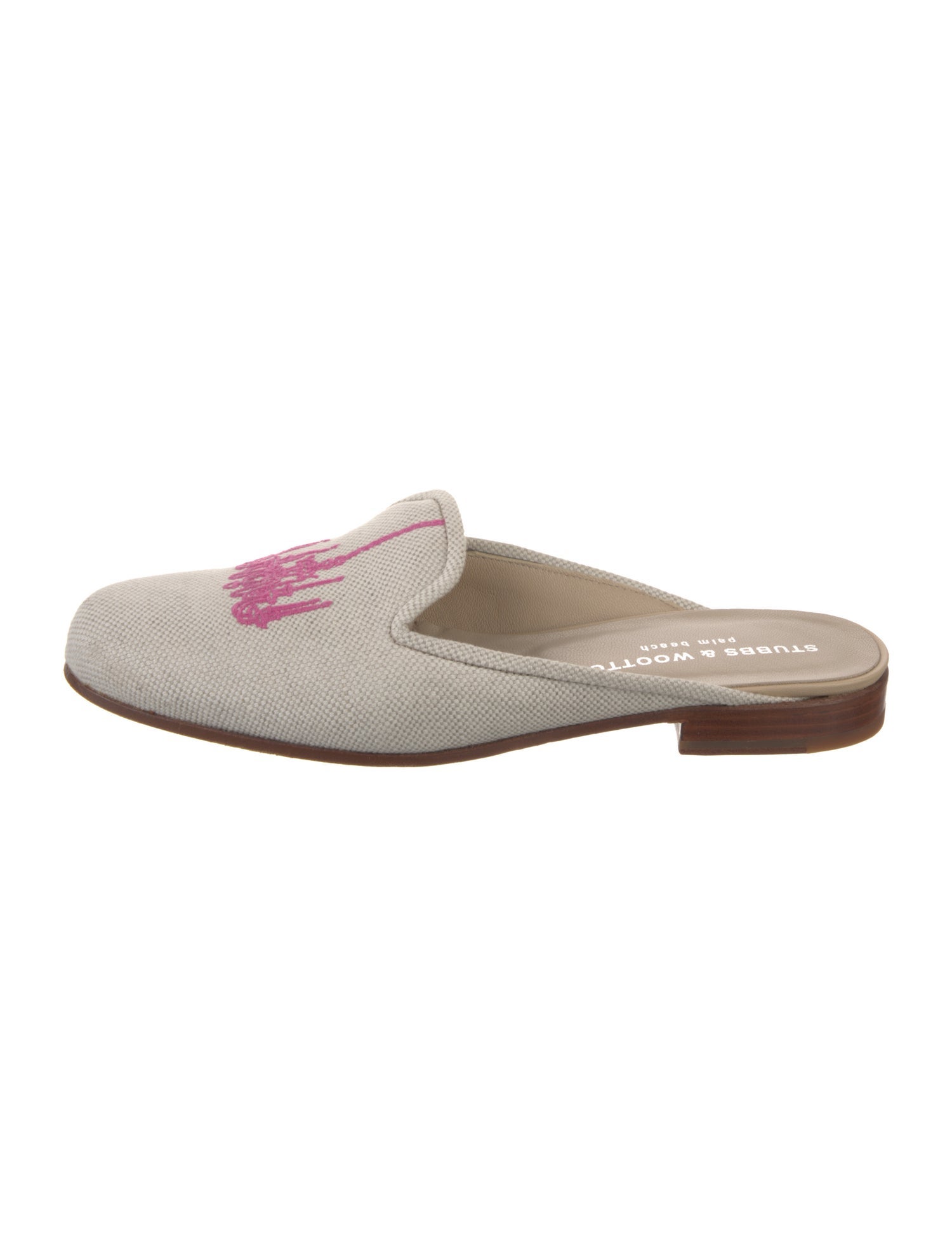 Stubbs & Wootton Canvas Graphic Print Mules