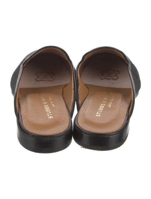 Stubbs & Wootton Leather Trim Embellishment Mules
