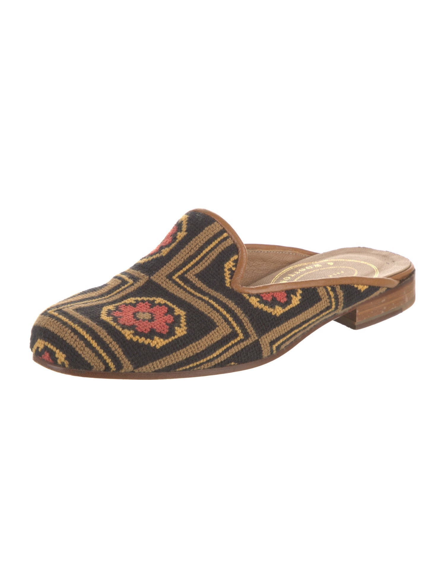 Stubbs & Wootton Printed Mules
