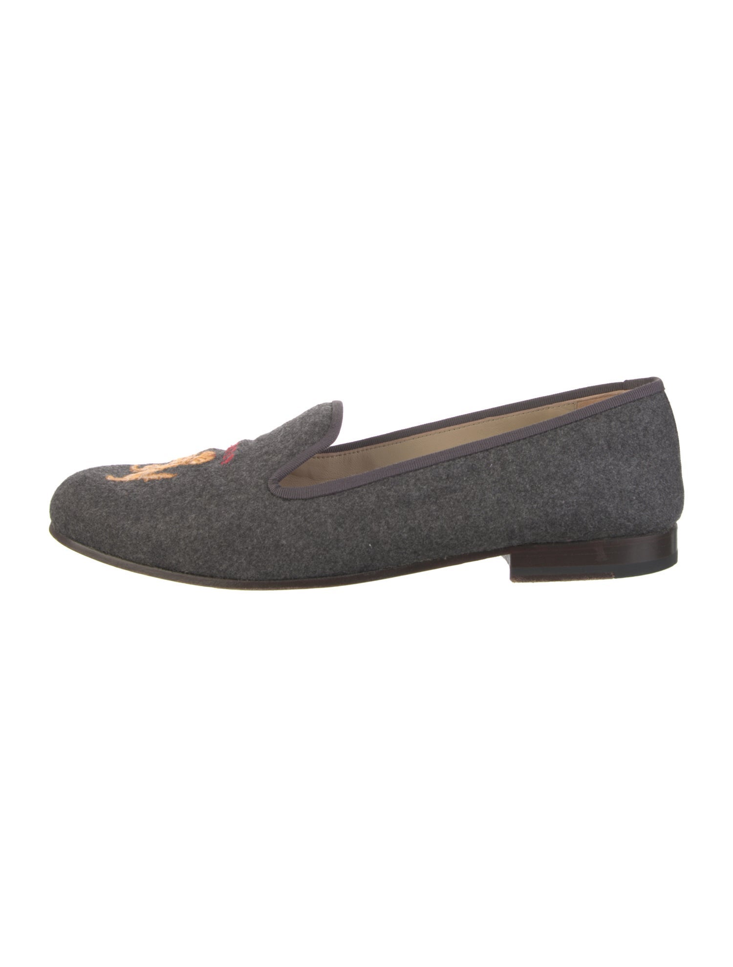Stubbs & Wootton Felt Embroidered Accent Loafers