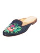 Stubbs & Wootton Denim Floral Print Mules