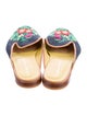 Stubbs & Wootton Denim Floral Print Mules