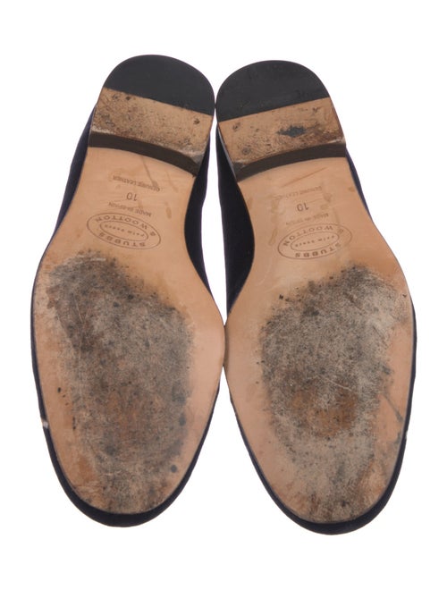 Stubbs & Wootton Velvet Graphic Print Loafers