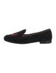 Stubbs & Wootton Velvet Embroidered Accent Loafers