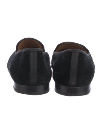 Stubbs & Wootton Velvet Embroidered Accent Loafers