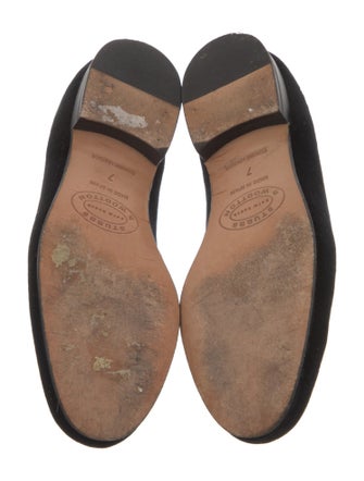 Stubbs & Wootton Velvet Embroidered Accent Loafers