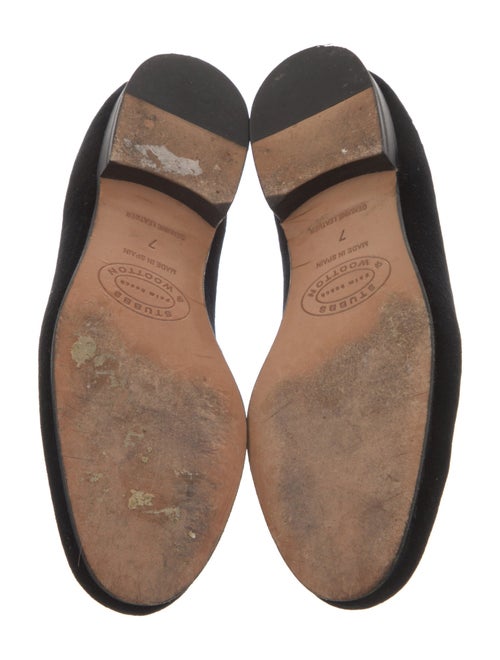 Stubbs & Wootton Velvet Embroidered Accent Loafers
