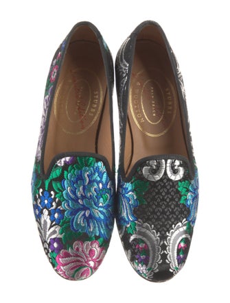 Stubbs & Wootton Floral Print Loafers