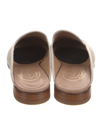 Stubbs & Wootton Canvas Embroidered Accent Mules