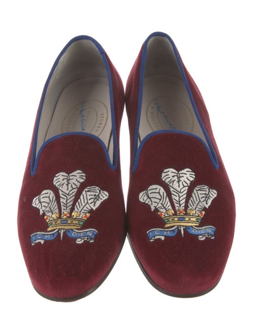 Stubbs & Wootton Velvet Embroidered Accent Slippers