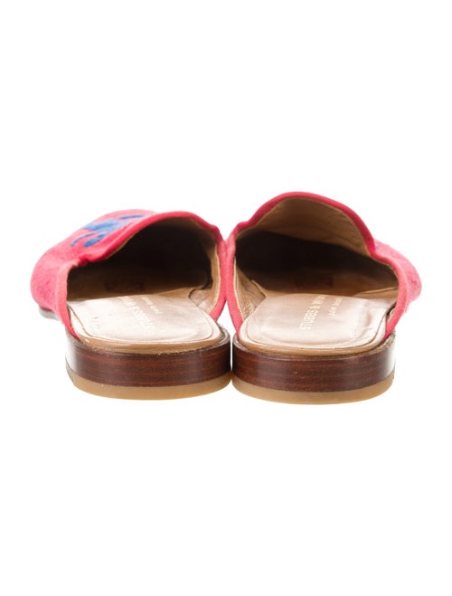 Stubbs & Wootton Canvas Embroidered Accent Mules