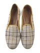 Stubbs & Wootton Tweed Plaid Print Flats