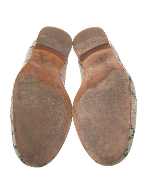 Stubbs & Wootton Tweed Plaid Print Flats