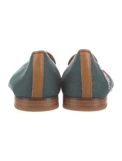 Stubbs & Wootton Canvas Embroidered Accent Slippers