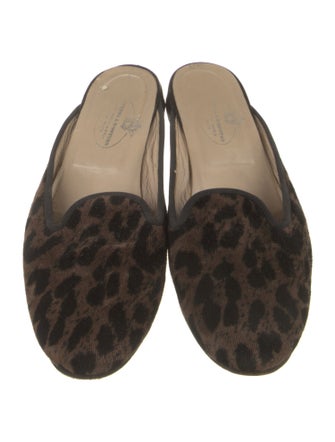 Stubbs & Wootton Velvet Printed Mules