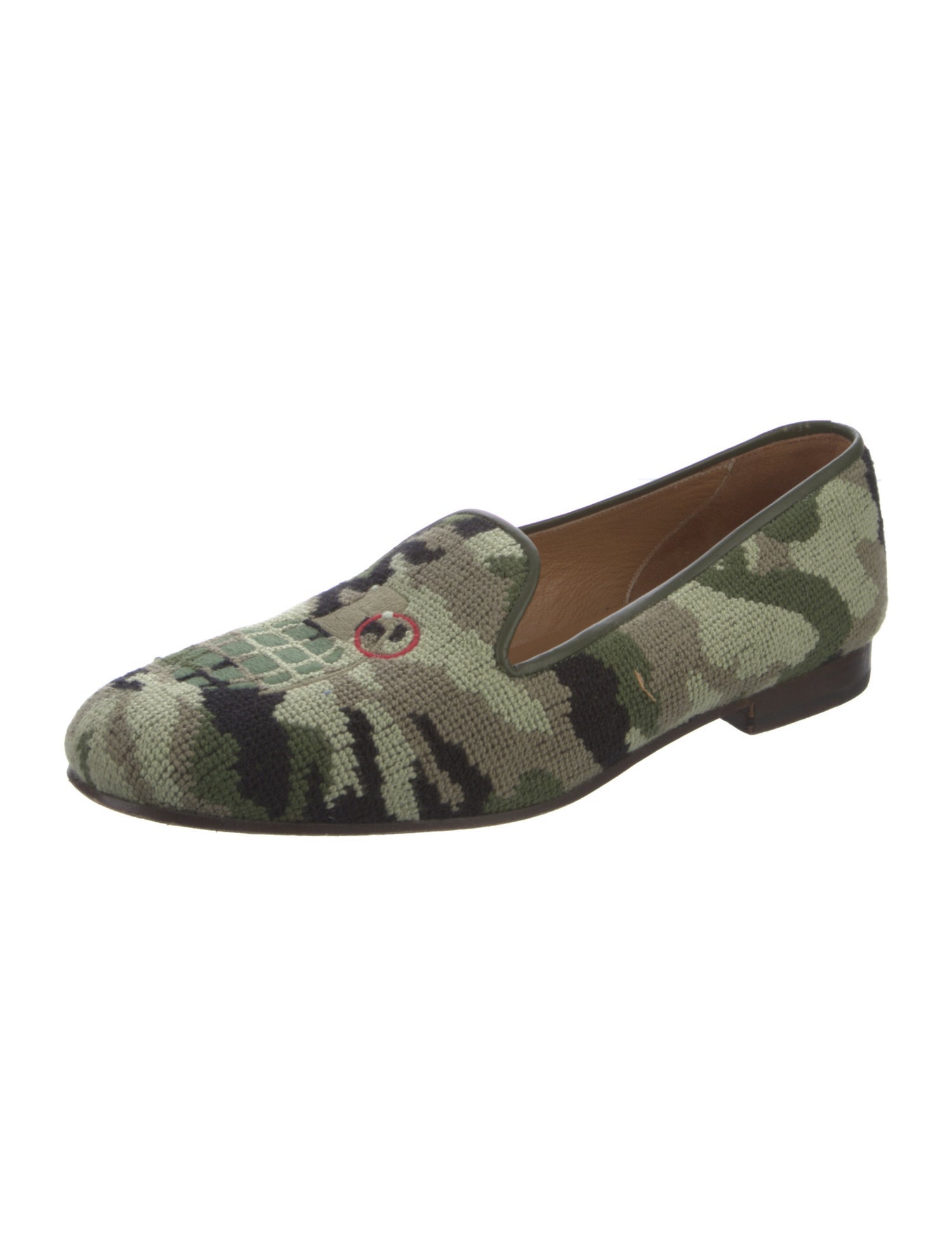 Stubbs & Wootton Camouflage Print Loafers