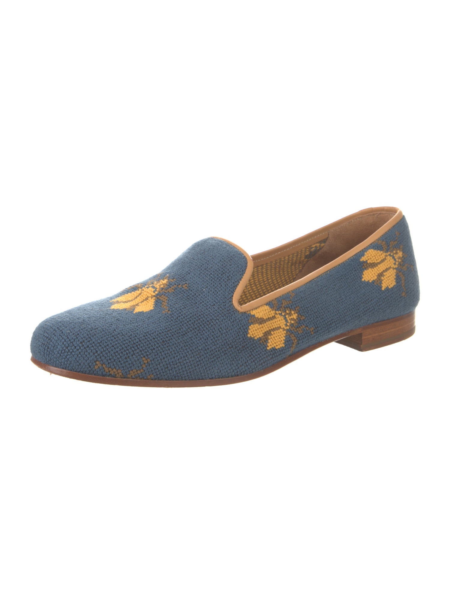 Stubbs & Wootton Embroidered Accent Loafers