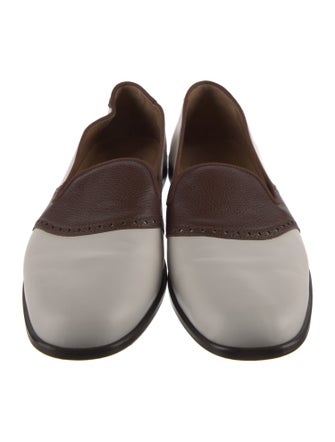 Stubbs & Wootton Leather Colorblock Pattern Loafers
