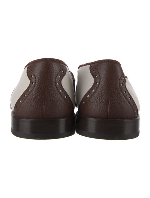 Stubbs & Wootton Leather Colorblock Pattern Loafers