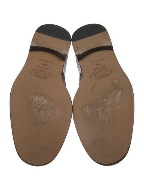 Stubbs & Wootton Leather Colorblock Pattern Loafers