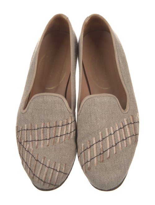 Stubbs & Wootton Canvas Embroidered Accent Loafers