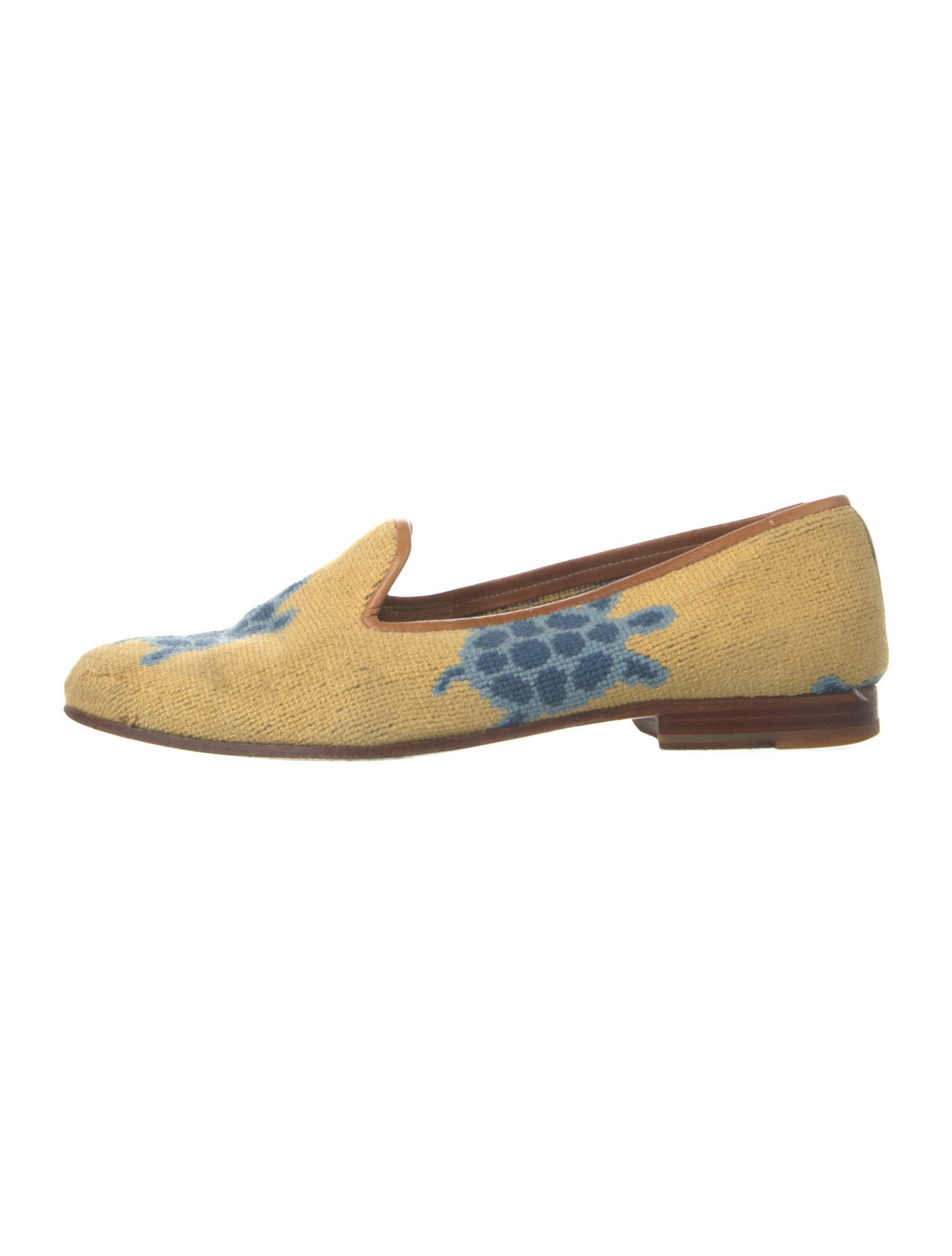 Stubbs & Wootton Printed Embroidered Accent Loafers