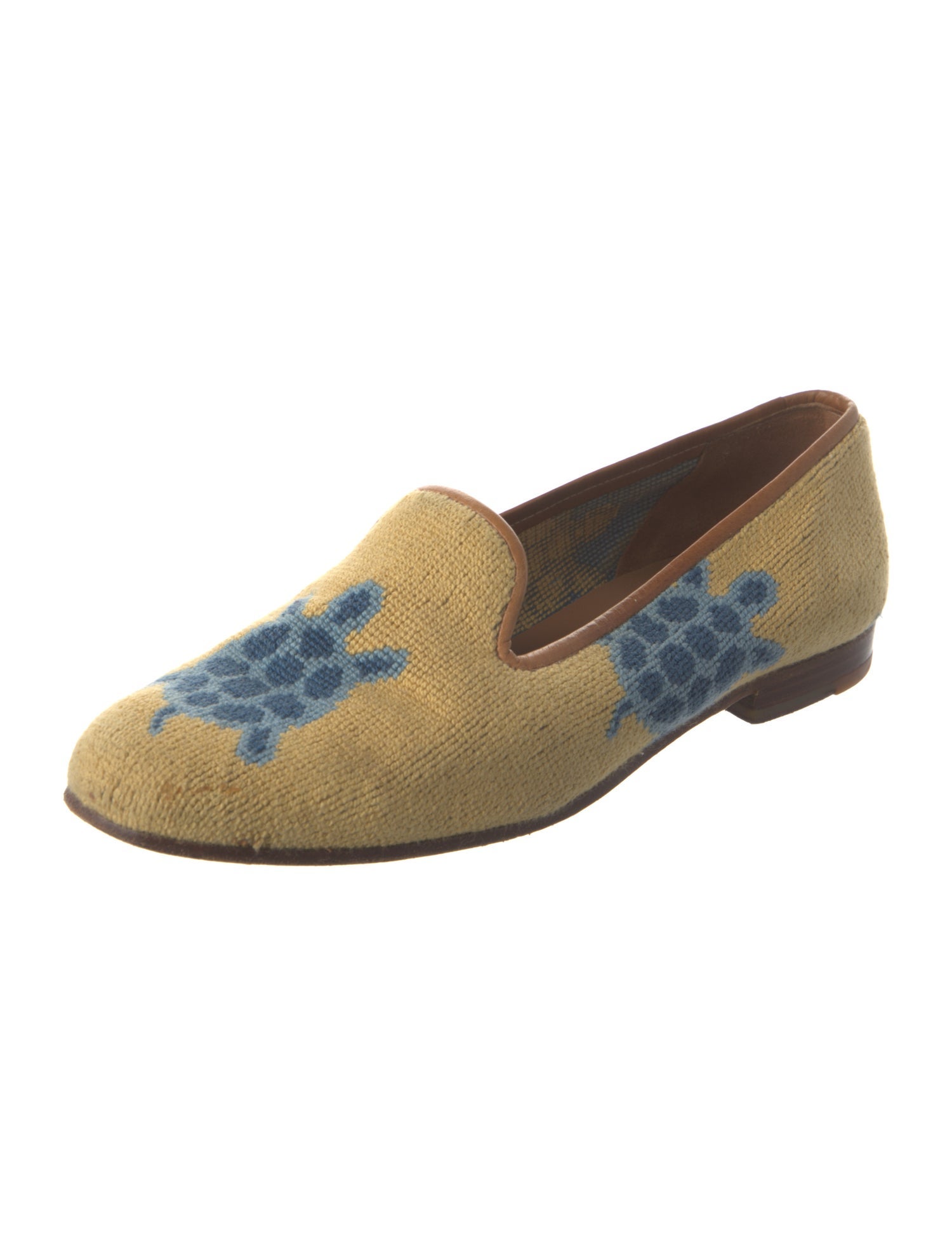 Stubbs & Wootton Printed Embroidered Accent Loafers