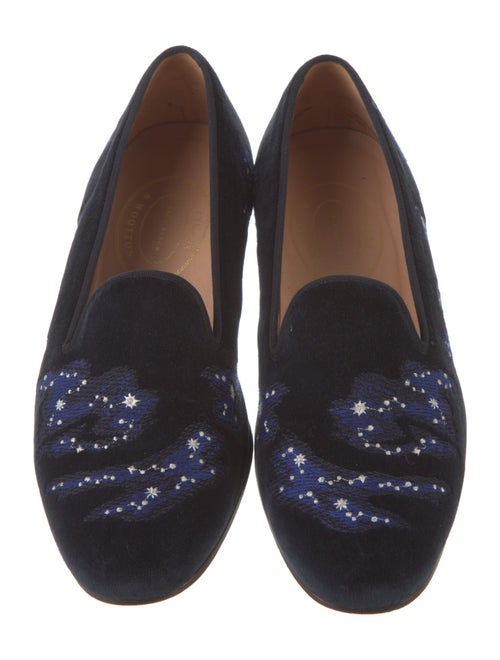 Stubbs & Wootton Velvet Printed Loafers