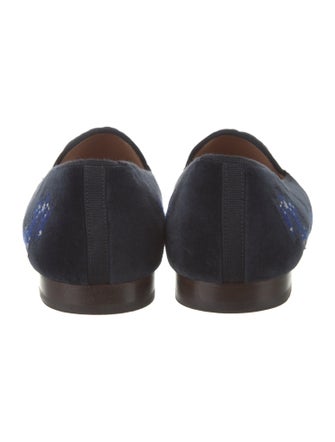 Stubbs & Wootton Velvet Printed Loafers