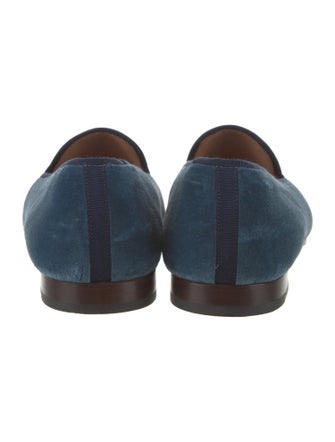 Stubbs & Wootton Velvet Embroidered Accent Loafers